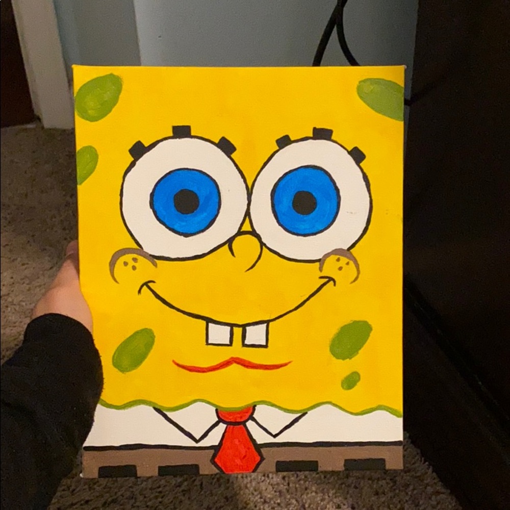 Spongebob canvas art ! 💛